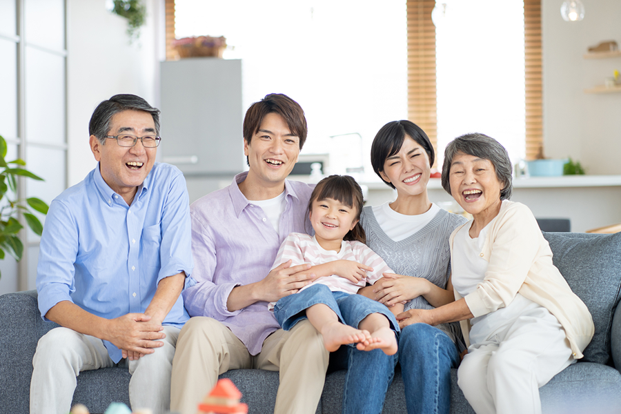 笑顔の家族
