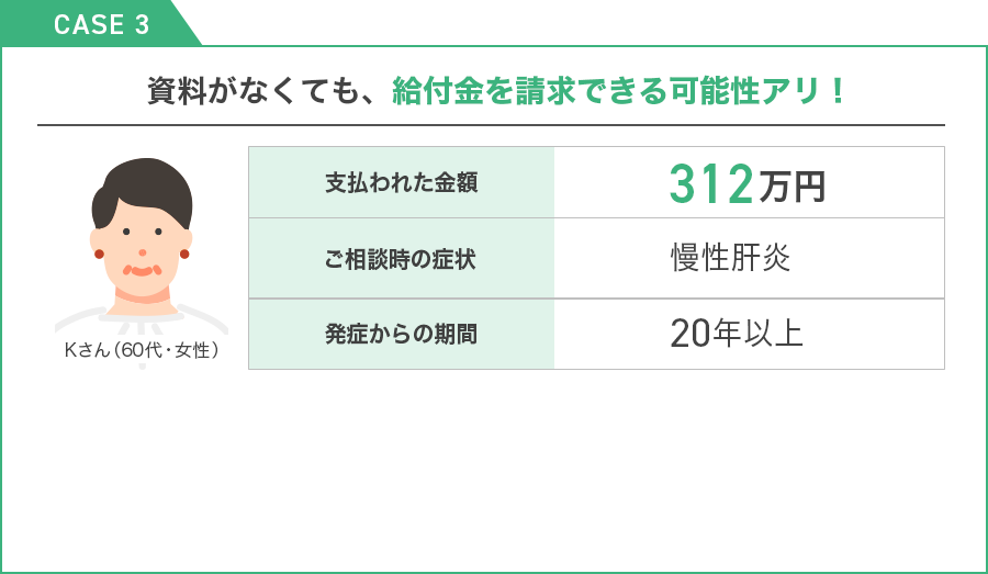 CASE3 資料がなくても、給付金を請求できる可能性アリ!